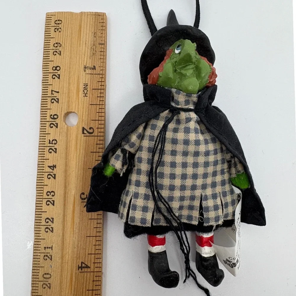Russ Berrie Kathleen Kelly Critter Factory Witch Ornament Halloween 2623 1990s
